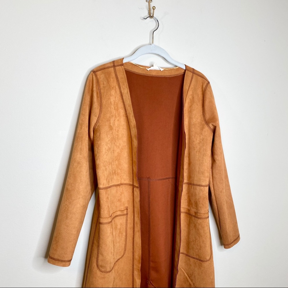 Anthropologie Solitaire Faux Suede Coat Size Small - Picture 6 of 9